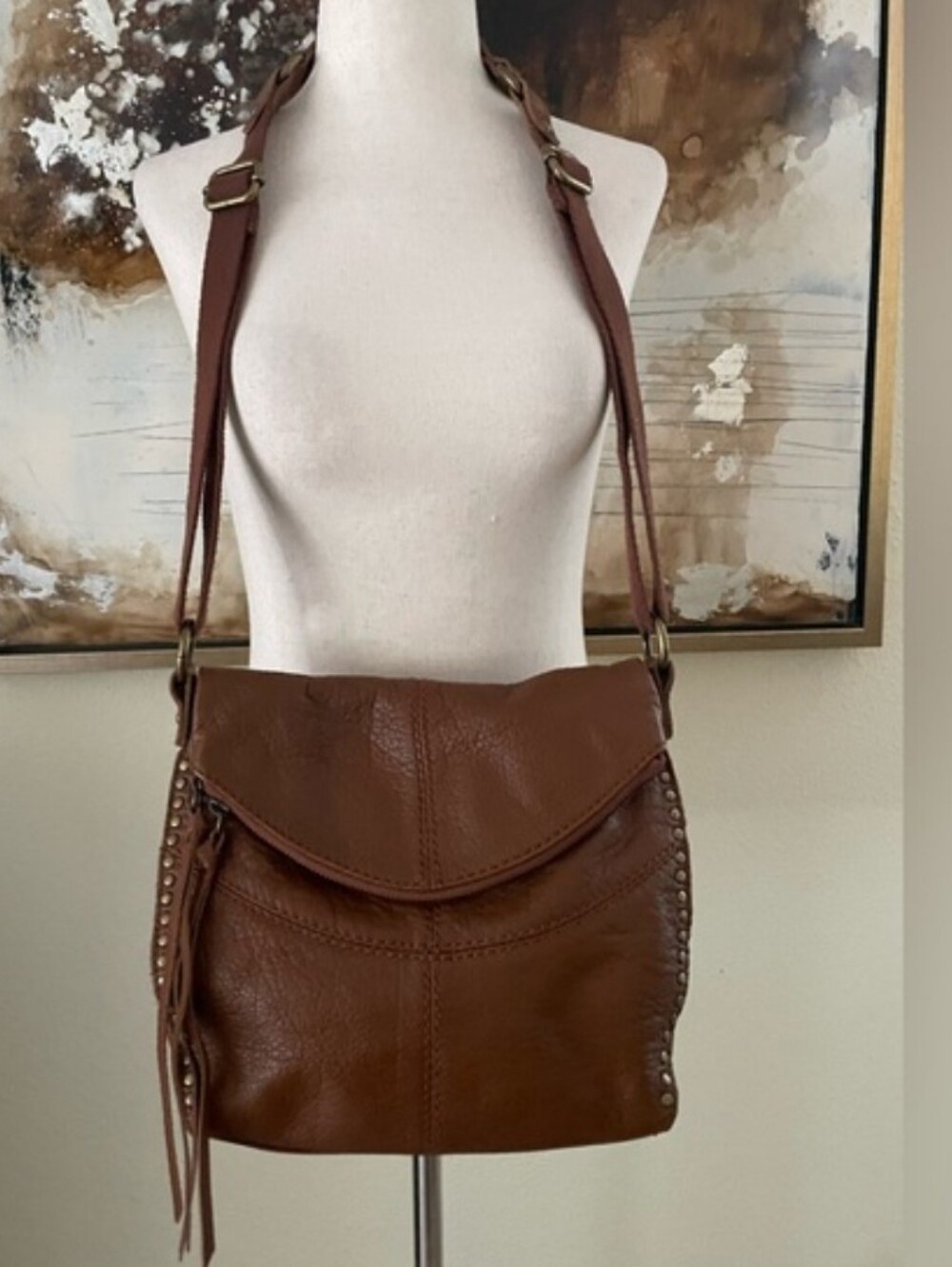 The Sak Silverlake Brown Leather Crossbody Bag